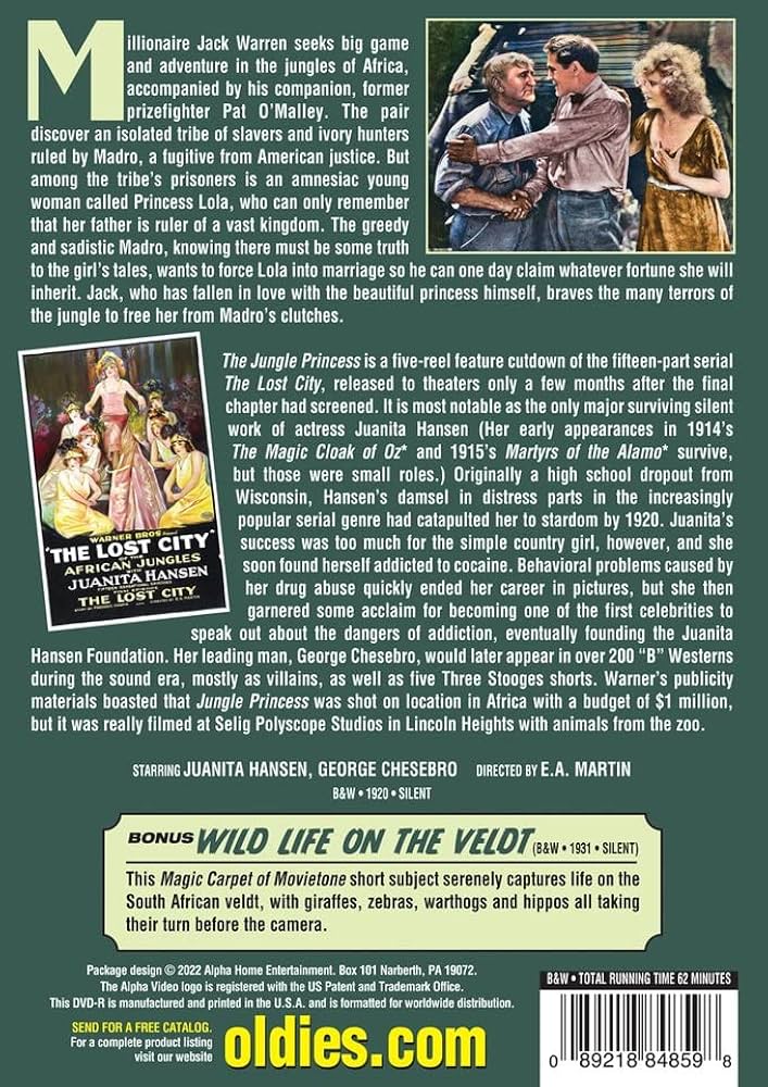 Amazon.com: The Jungle Princess (Silent) (with Bonus Short